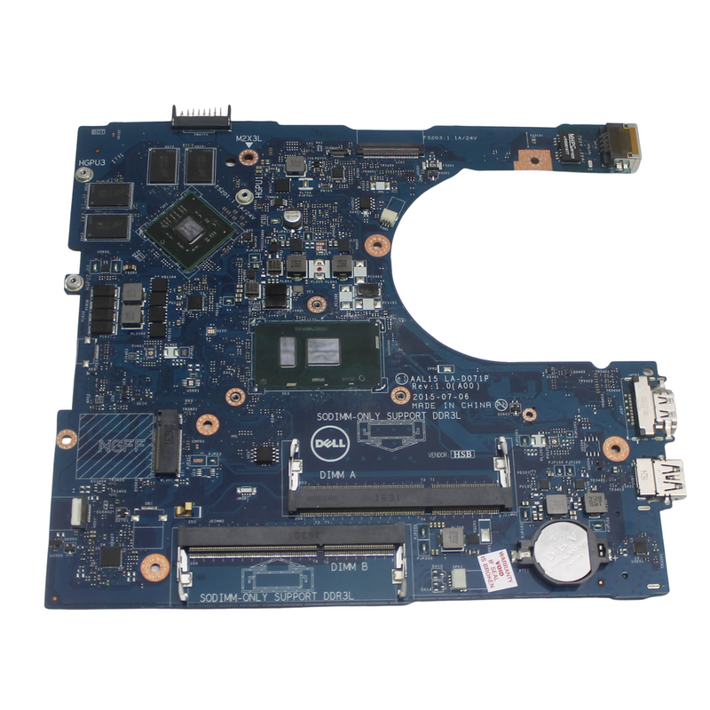 YVT1C Motherboard Intel Core I7-6500U 2.5Ghz La-D071P Inspiron 15 5559 Compatible With DELL