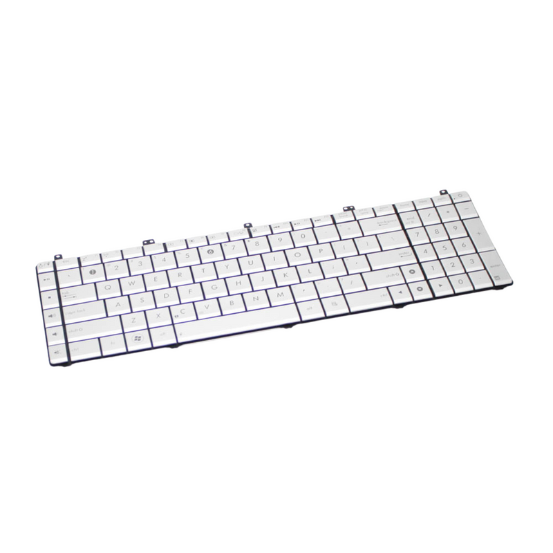 0Knb0-7200Us00 Asus Asus Keyboard 363Mm Wave Us-English Silver N55Sl-Ds71 Grade A