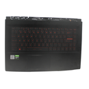 307-6R1C212-HG0MSI PALMREST TOP COVER W/KEYBOARD US BL GF63 8RC 8RD MS-16R1 "GRADE A"