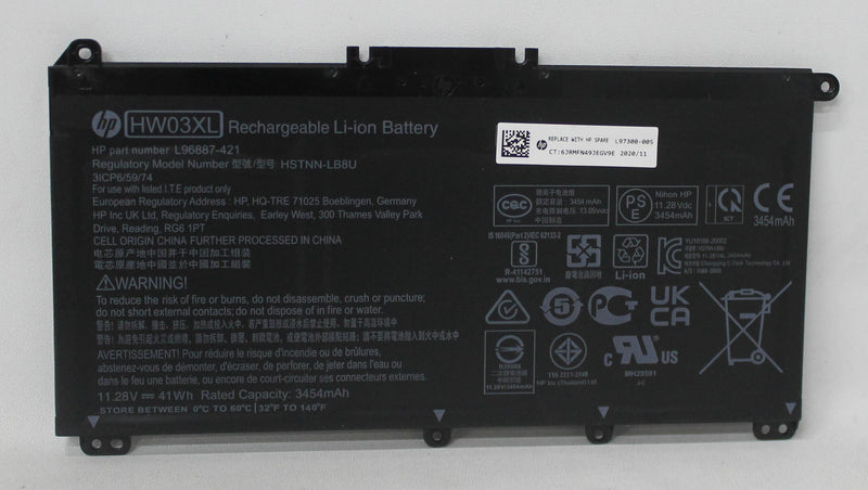 hw03xl-hp-battery-3cell-41wh-3.72ah-pavilion-15-eg0073cl5-eg0073cl-grade-a