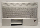 15-CS3019NR-PLMRST HP PALMREST TOP COVER NATURAL SILVER W/KB NATURAL SILVER US PAVILION 15-CS3019NR "GRADE A"
