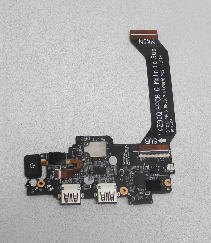 eax69987602-lg-gram-usb-card-reader-&-power-button-io-pc-board-w-cablegrade-a