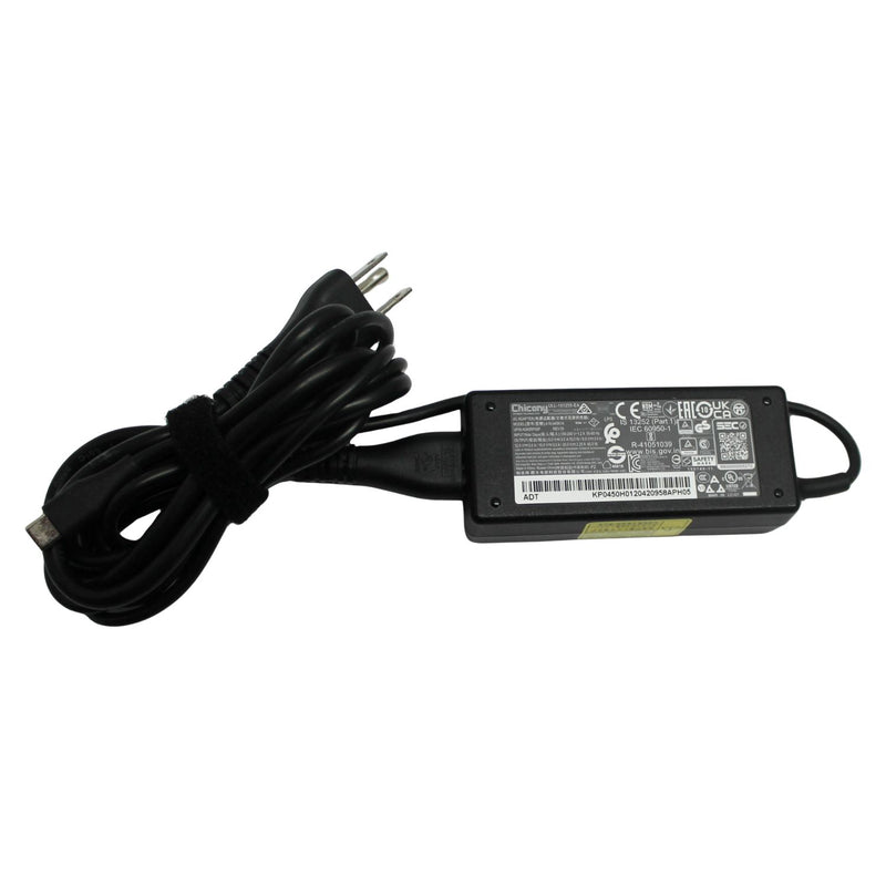ACER AC ADAPTER USB C 45W 100-240V 50-60HZ 5V/9V/15V/ 2.25A CHROMEBOOK SPIN 11 CP311-1HN-C2