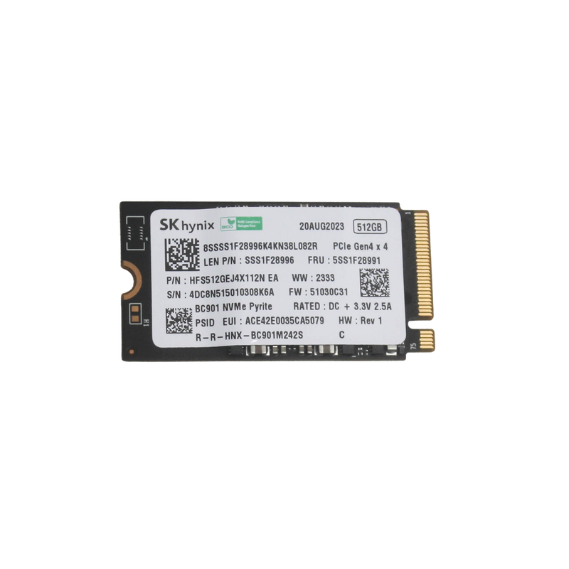 5SS1F28991LENOVO SSD 512GB DC +3.3V 2.5A PCIE GEN4 X4 IDEAPAD SLIM 5 16IRL8 "GRADE A"