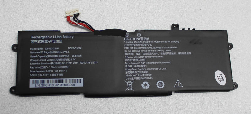 505592-2S1P Battery 7.6Vdc 3800Mah 38.88Wh Minibook X Cwi558 Compatible With CHUWI