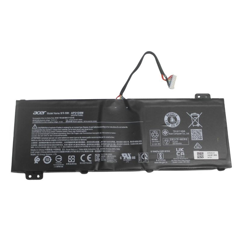 kt.0040g.015 acer battery 3574mah 57wh 4s1p nitro 5 an515-58-75nm "grade a"