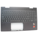 l93119-001-b hp palmrest top cover nightfall black w/kb sbk us bl envy x360 convertible 15-ee1083cl grade b 