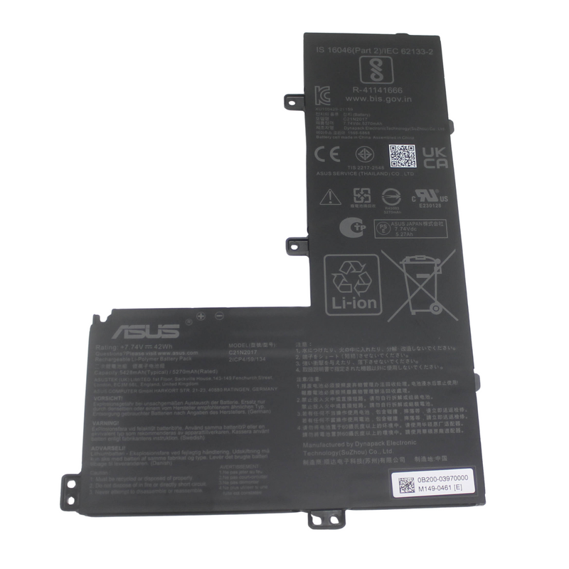 C21N2017 Battery 7.74V 42Wh Cx1500Cka-1B Chromebook Cx1500Cka-Dh44F Compatible With Asus