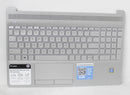 l52023-001-b-palmrest-top-cover-natural-silver-with-keyboard-us-15-dw1081wm-grade-b-compatible-with-hp