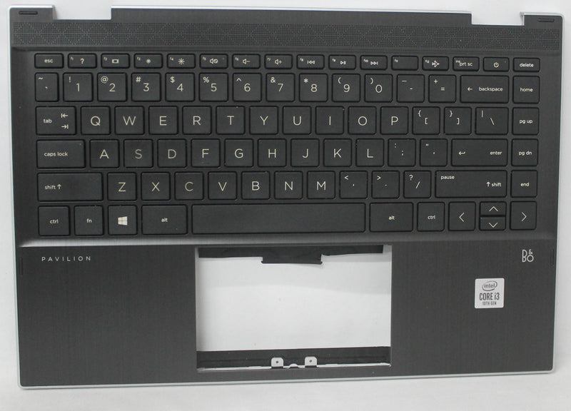 l96524-001-palmrest-top-cover-natural-silver-with-keyboard-ash-gray-us-pavilion-x360-convertible-14m-dw0013dx-compatible-with-hp