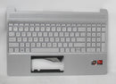 m17185-001-palmrest-w-kb-nat-silv-w-bl-for-15-ef1041nr-compatible-with-hp