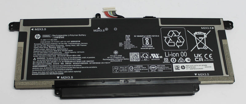 HP BATTERY 6C 68WH 11.58V 3.11AH SS04068XL-PL DRAGONFLY G4