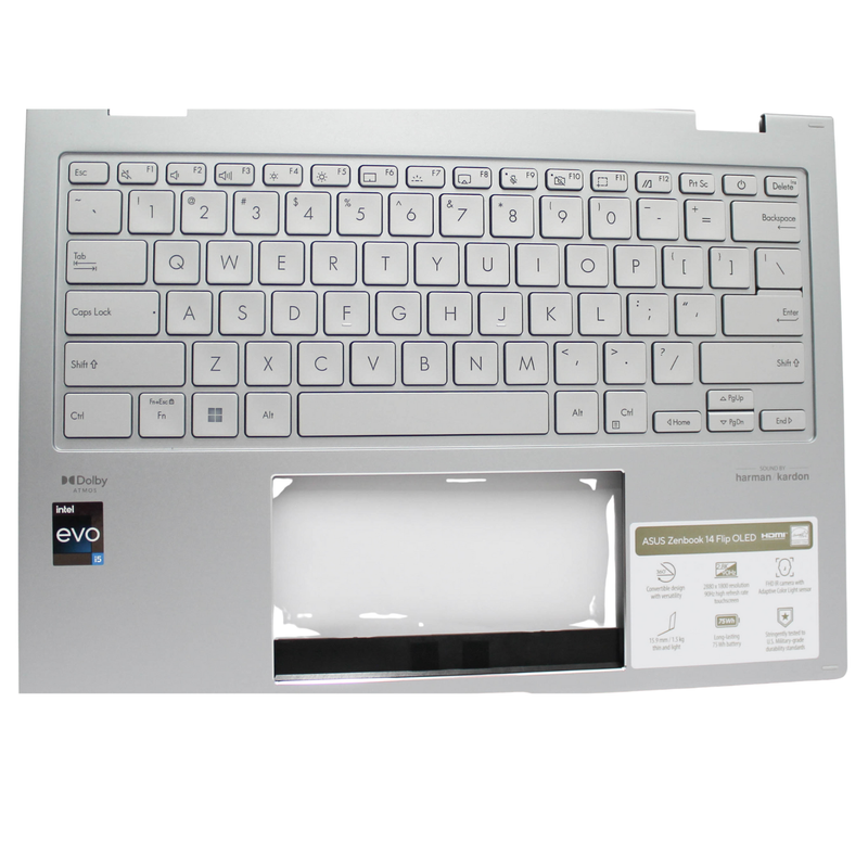 hq207220ax000-asus-palmrest-top-cover-w-kb-us-bl-silver-up3404va-ds54t-s-grade-a