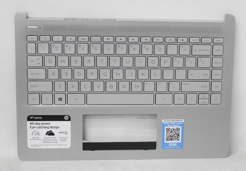 l88200-001-hp-palmrest-top-cover-natural-silver-with-keyboard-natural-grade-a