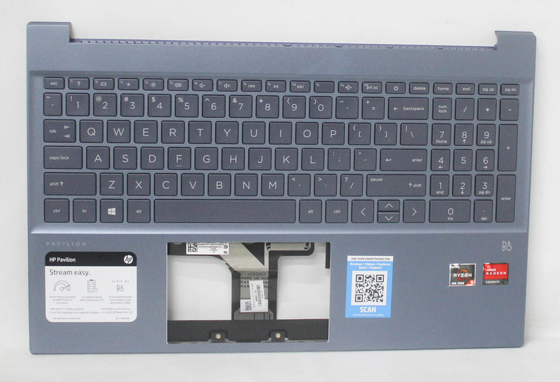 54g7htatp70-hp-palmrest-fog-blue-w-kb-cloud-blue-for-15-eh0090wm-grade-a
