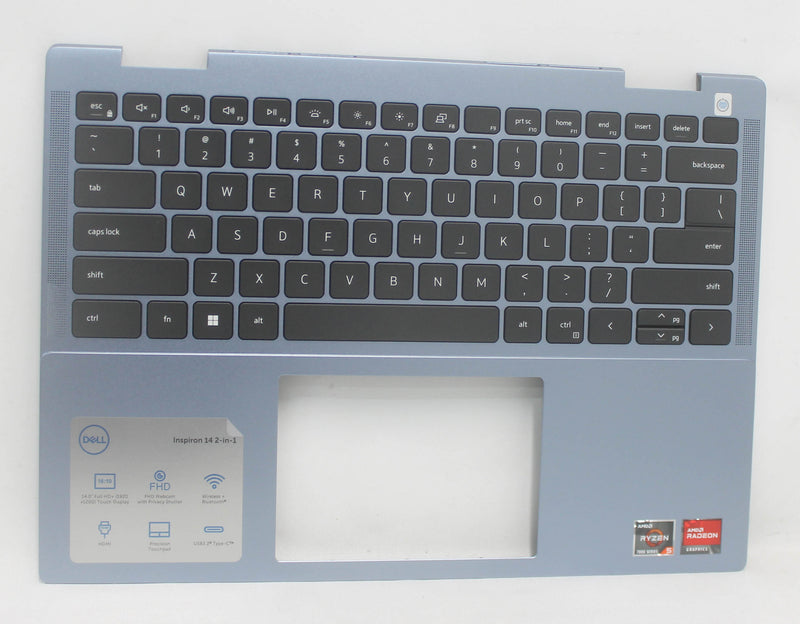 WJ1MN Palmrest Top Cover W/Kb Us Bl Lavender Blue Compatible With Inspiron 14 7435 2-In-1 Compatible With Dell