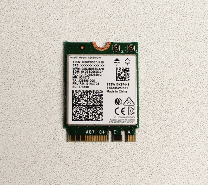 8265Ngw Hp Probook 470 G4 Wifi Wireless Bluetooth 4.2 Card Grade A
