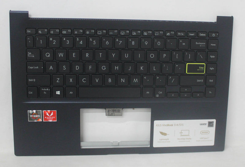 90NB0R77-R32US0 PALMREST TOP COVER W/KB US MODULE/AS BL X421DA-1B VIVOBOOK 14 M413DA-WS51 Compatible with Asus