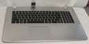 90Nb08E5-R31Us0 Asus Palmrest Top Cover W/Keyboard Us-English Module/As And Touchpad Silver X751Lx-3C X751Lx Grade A
