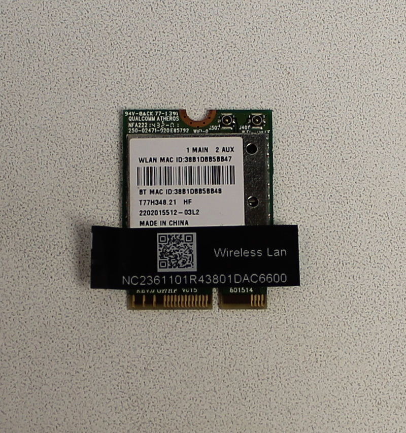 T77H348.21 Qualcomm Wireless Lan Card 3Rd Wifi 2X2 Agn+ Bt M.2 Aspire Nitro Vn7-791G Compatible With ACER