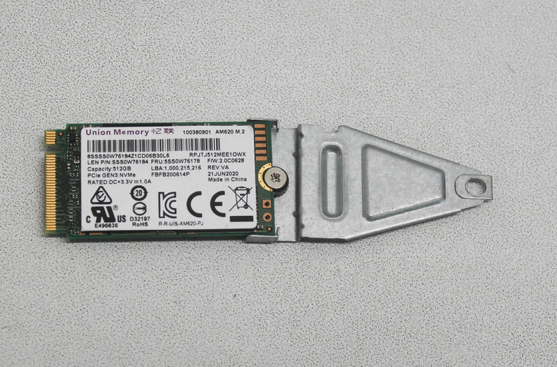 5SS0W76178 Ssd 512Gb Nvme Dc+3.3V 1.0A Ideapad 5 15Iil05Compatible With Lenovo