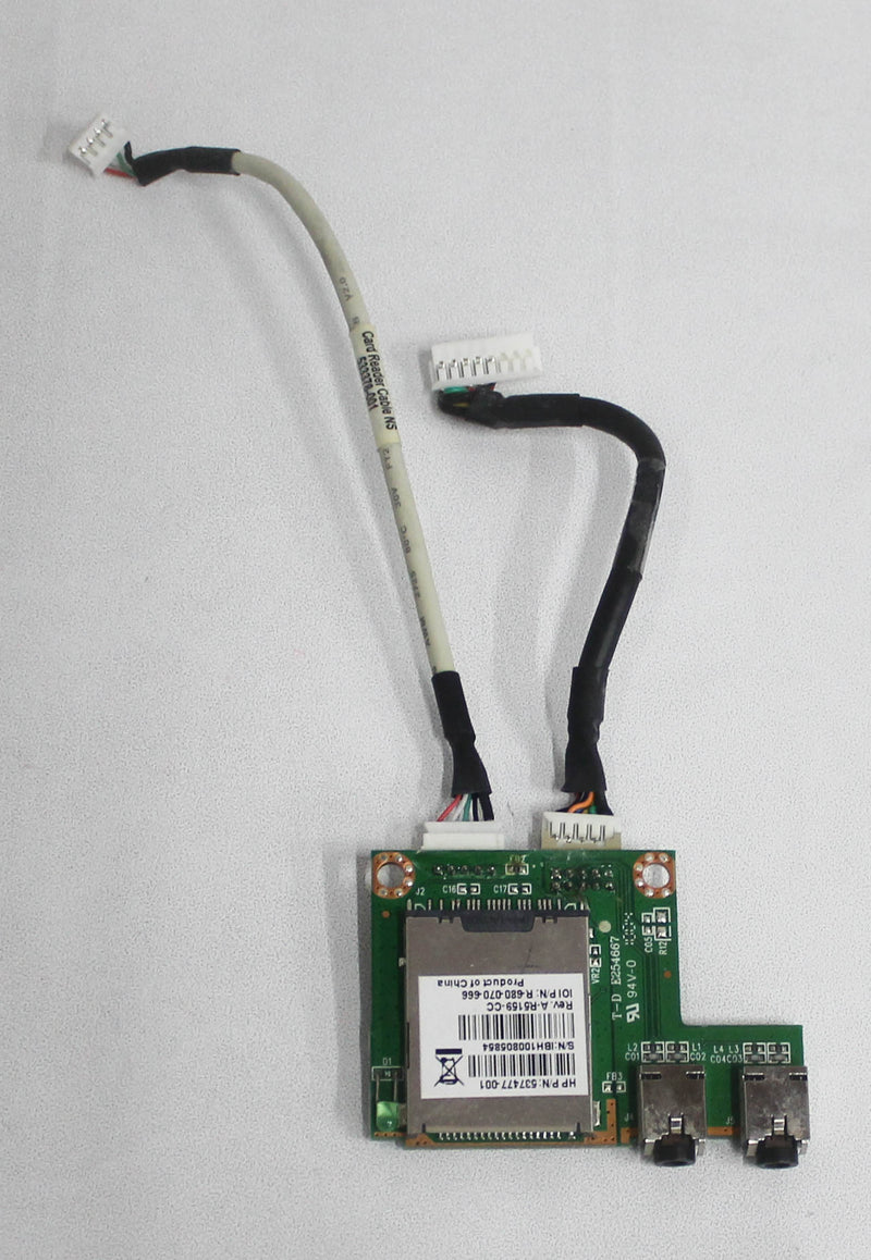 537477-001 Audio Card Reader Io Pc Board W/Cable Touchsmart 300 Series Compatible With HP