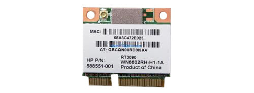 588551-001 Lan Card - Trembler Half Mini Card 802.11B/G/N 1X1 Compatible With Hp 