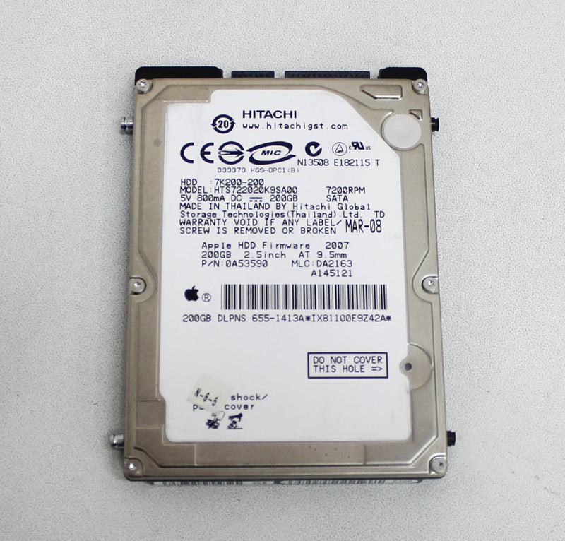 HTS722020K9SA00 Hard Drive 200Gb Sata 7200Rpm 2.5 Sata Compatible With HITACHI