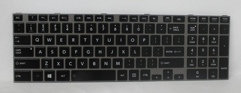 K000140010 Satellite P855 Series US Keyboard Gray Compatible with Toshiba