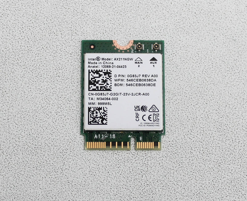 AX1675I Wireless Lan Card 6E Killer Wi-Fi Tri Baand 2.4/5/6 Compatible With INTEL