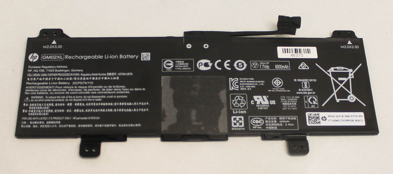 917725-855 Hp Battery 2C 47Wh 6.15Ah Li Gm02047Xl-Pl Grade A