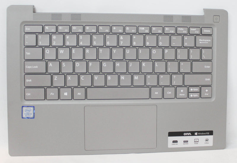 100003497-PALMREST Onn Palmrest Top Cover W/Keyboard Gray 100003497 Compatible With ONN