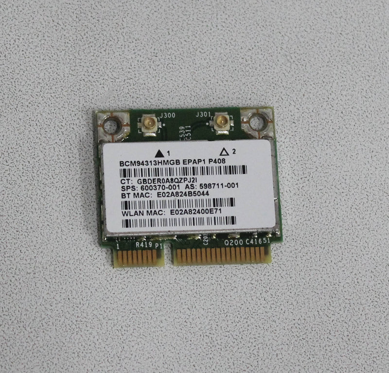 HP Wifi Broadcom 4313B/G/N Bcm94313Hmgblbluetoth Card Refurbished BRCM1051