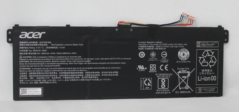 AP18C4K Battery 48Wh 4200Mah 3S1P 60W Spin 3 Sp314-54N-58Q7 Compatible With Acer