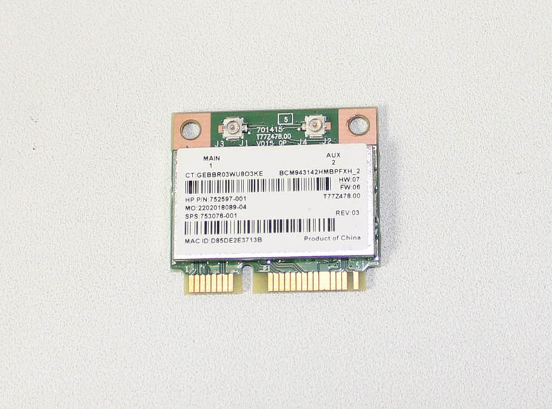 HP Wireless Card Pavilion 14-V 14-V038Ca Series Refurbished 752597-001