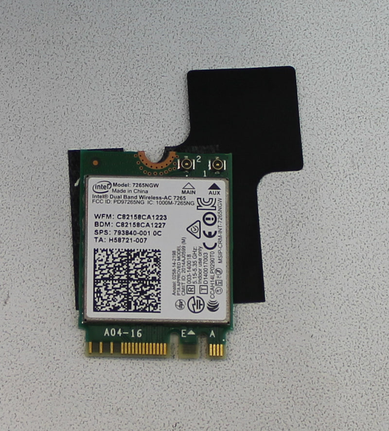 Dell Inspiron 15-7000-7548 Wifi Wireless Bluetooth Card 7265Ngw Refurbished XXY3M
