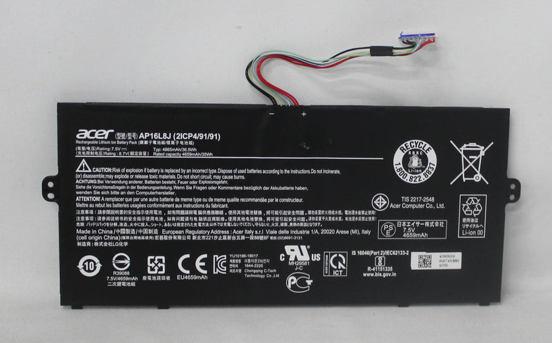 AP16L8J Battery 7.5V 2Cell 4670Mah Chromebook Spin Cp311-3H-K3Wlbattery.Poly.2Cell.4670Mah Compatible With Acer