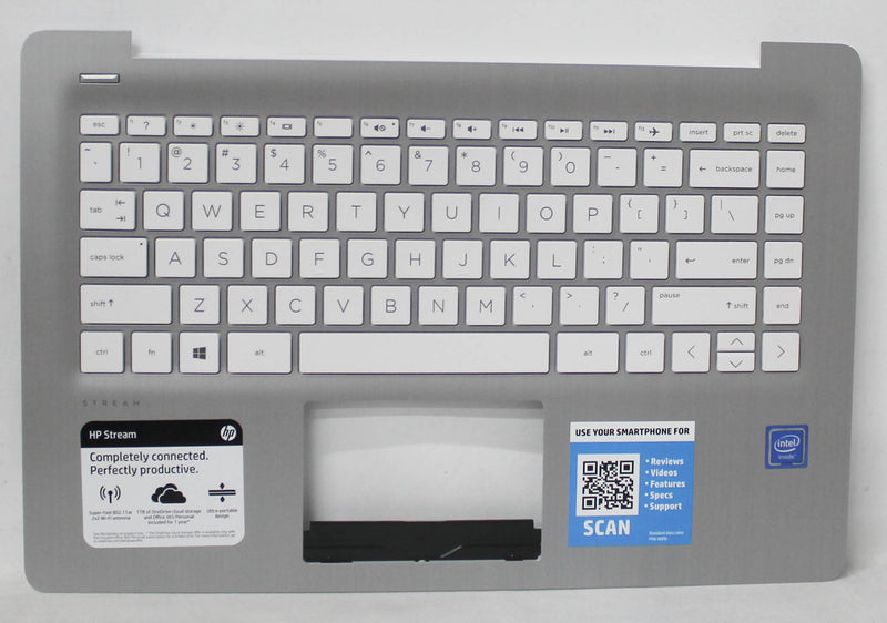 L59908-001 Palmrest Top Cover Dmw With Keyboard Snw Us Stream 14-Cb187Nr Compatible With Hp 
