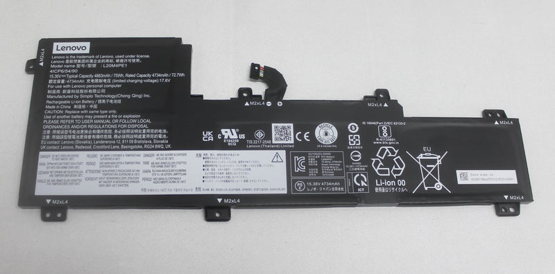 5B11B66552 Battery 15.36V 75Wh 4Cell Slim 7 16Iah7 Compatible With LENOVO