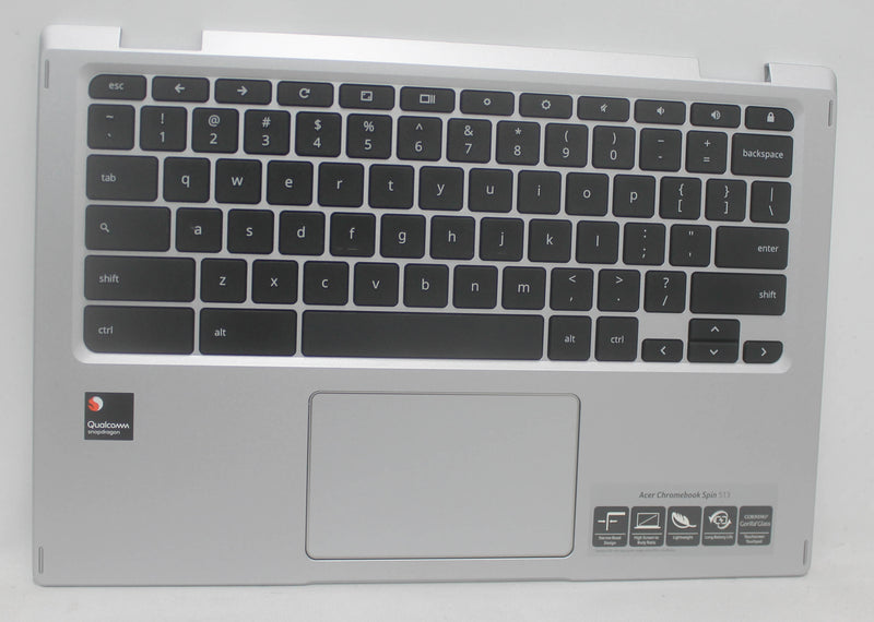 CP513-1H-PALMREST-B Palmrest Top Cover W/Keybord Us Silver Spin Cp513-1H-S60F Grade B Compatible With ACER