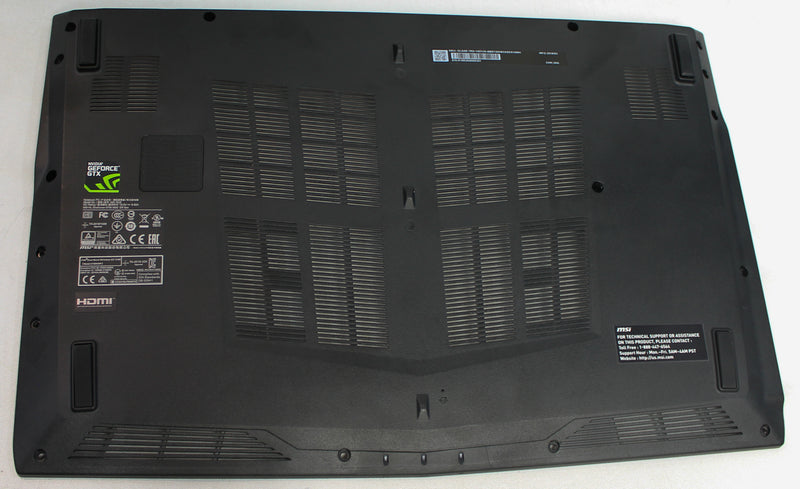 307-6J4D232-Y31 Bottom Base Cover Black Gv62 8Rd-200 Compatible with Msi