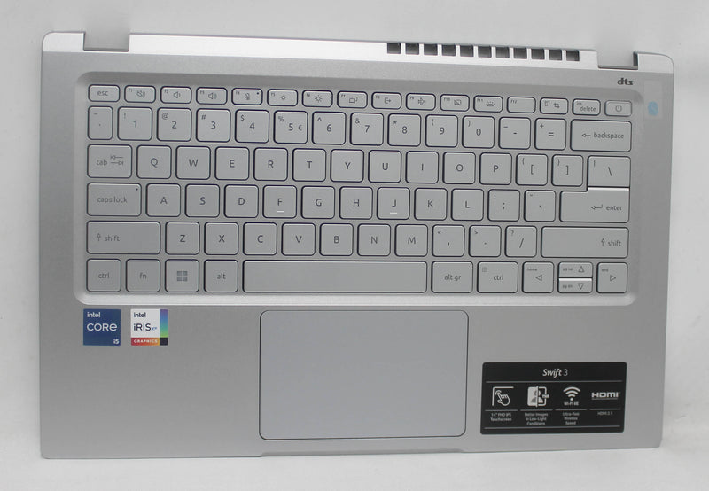 6B.K7FN2.001 Palmrest W/Kb Silver W/Bl Sf314-512-52Mz Compatible With ACER