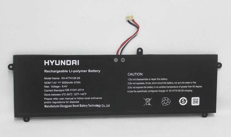 NV-4774126-2S Battery 7.4V 5000Mah 37Wh E466113 Hybook Ht14Ccic44Egp Compatible With Hyundai