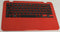 054Rj3 Dell Palmrest Top Cover W/Kb Ango Red Inspiron 11 3162 Notebook Pc. Grade A
