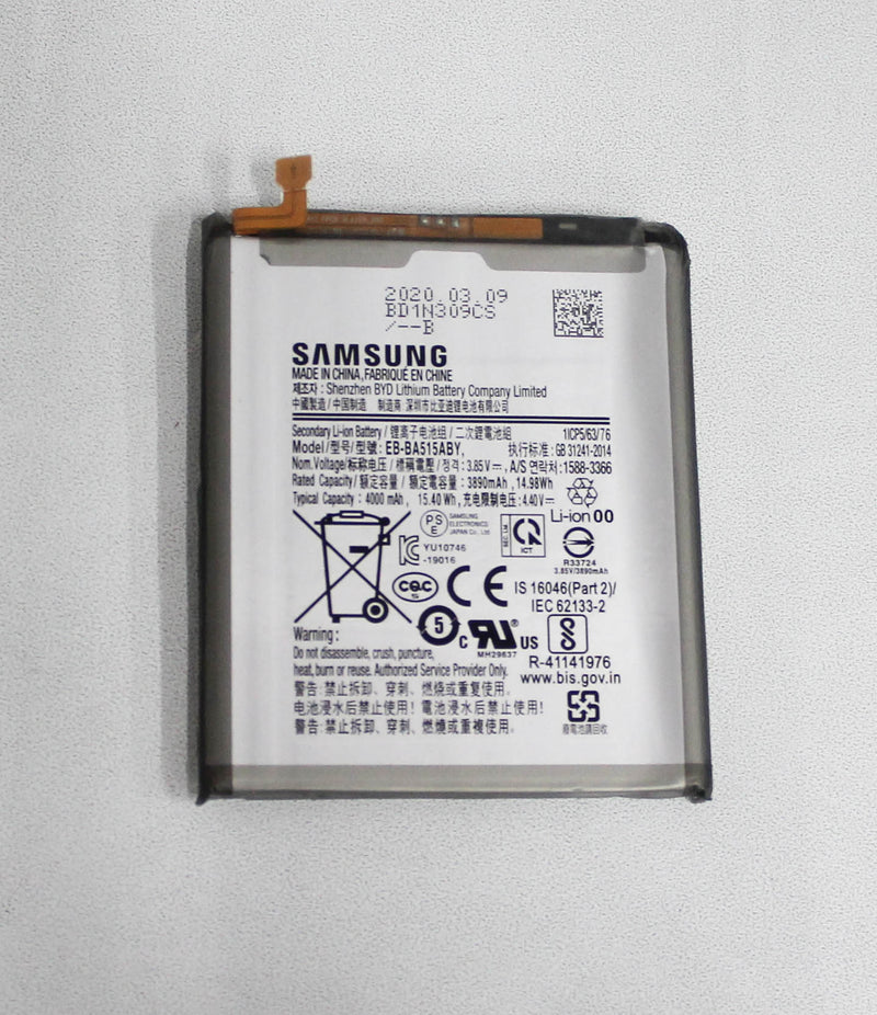 EB-BA515ABY Samsung Battery 3.85V 3890Mah 4198Wh Galaxy A51 4G Sm-A515U GRADE A