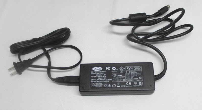 GP-ACU057A-0512 Ac Adapter 100-240V~50-60Hz 1.5A 5V-4.2A 12V-3A Compatible With LACIE