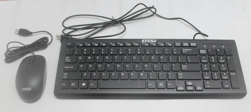 956-A625001-101 Wired Usb Keyboard & Mouse Black Pro 22Xt 10M-046Us Compatible With MSI