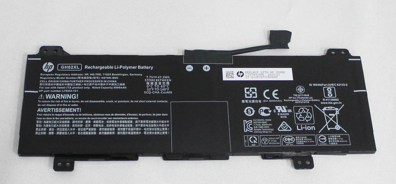 BATTERY 7.7V 47.3WH 2C CHROMEBOOK 14A-NA0023CL Compatible with HP