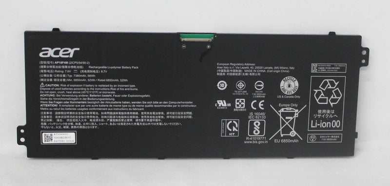 AP18F4M BATTERY 7.6V 6850MAH CHROMEBOOK CB715-1WT-39HZ Compatible with Acer