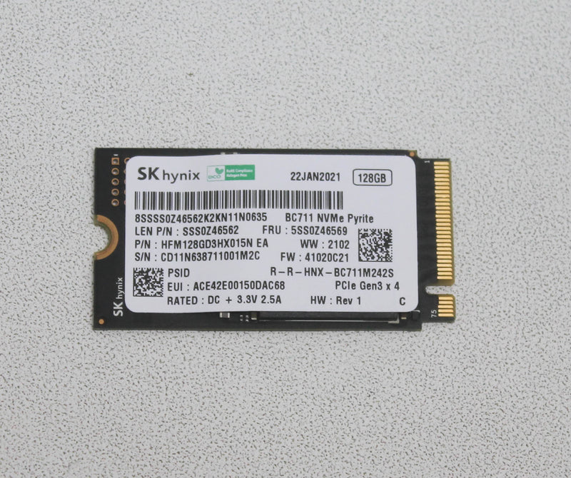 5SS0Z46569 Ssd 128Gb M.2 Pcie 2242 Solid State DriveCompatible With Lenovo